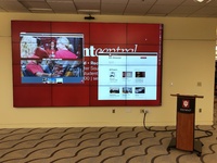 IU Southwest Library IQ wall with podium in corner